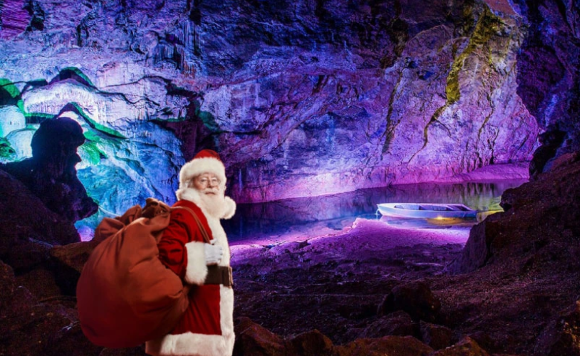 Wookey Hole winterland - Father Christmas in Wookey Hole caves